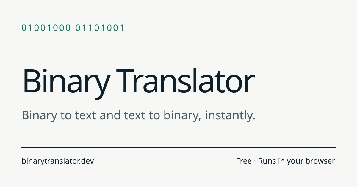 Binary Translator: Free Binary to Text Converter Online